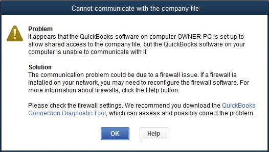quickbooks database server manager error windows firewall disabled exceptions not defined