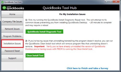 QuickBooks install diagnostic tool for error 1303