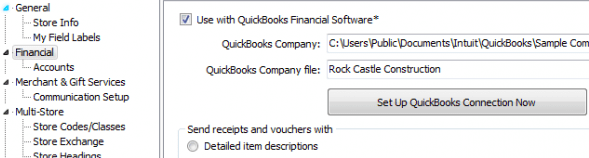 Intuit file exchange : modify QuickBooks POS preferences