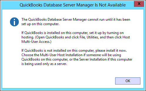 quickbooks database server manager stopped