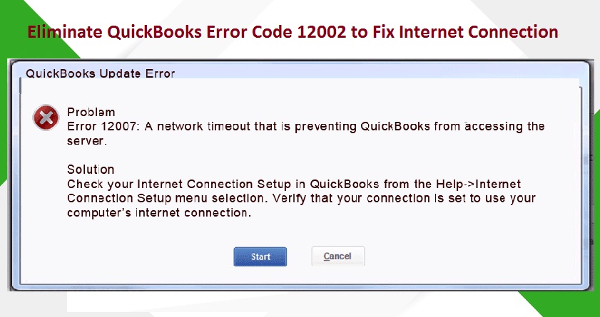 QuickBooks error 12002