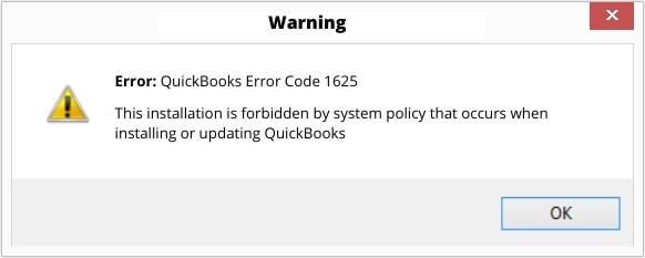 QuickBooks Error1625
