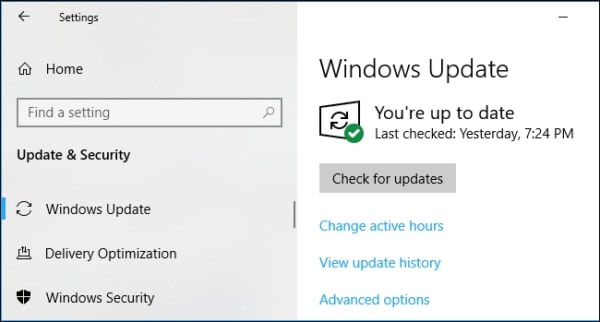 Update Windows -qb error 1904