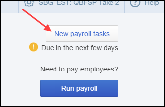 New Payroll Tasks