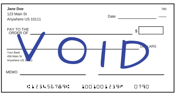 how to write a void check