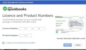 License and product Number in QuickBooks desktop