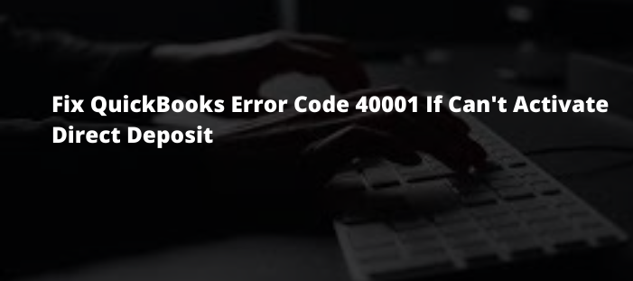 error 40001 quickbooks