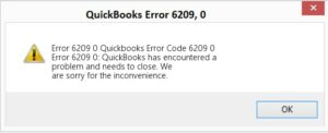 quickbooks error code 6209 0